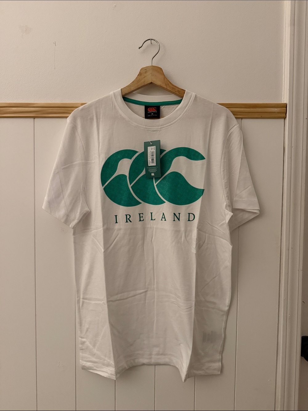 Ireland Men's White Tee with Canterbury Logo
